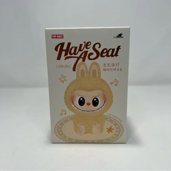 [NEW] POP MART Labubu Have a Seat Vinyl Plush Keychain Blind Box Hehe Gray - Picture 4 of 12